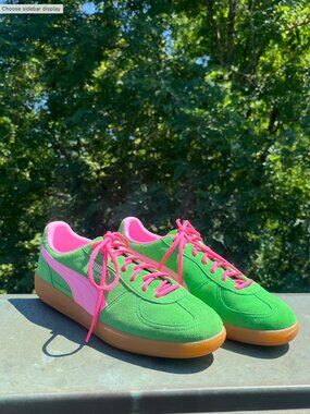 PUMA Palermo Sneakers i Pink Delight/Green Gum -  Men's US 11 - Worn Once